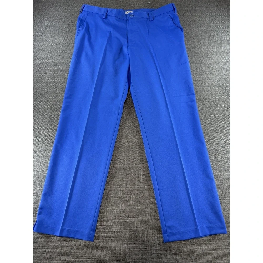 Adidas Golf Pants Men's 36x30 Blue Performance Stretch Flat Front Chino